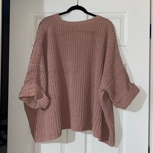 women’s oversized pink sweater